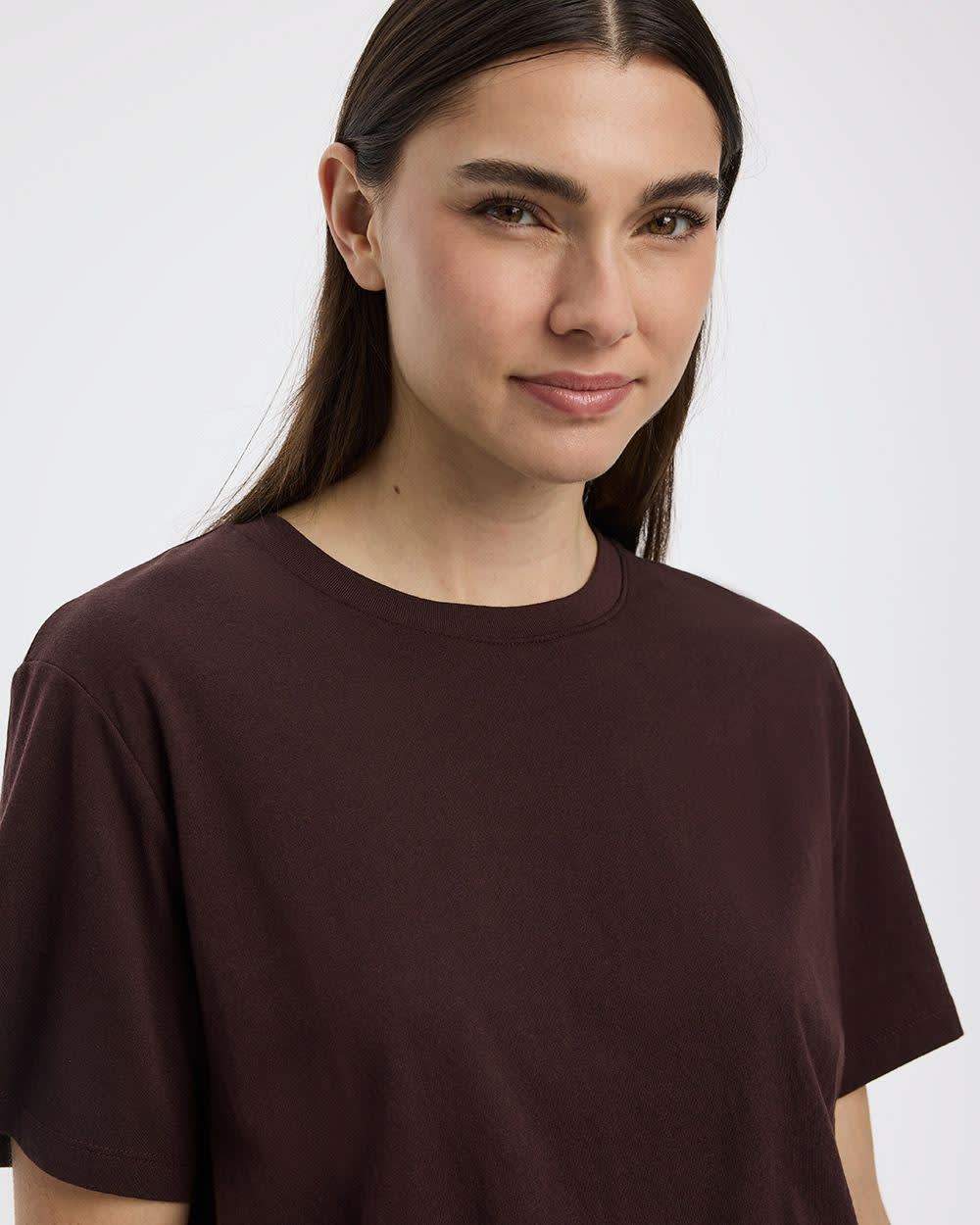 Crew-Neck Tee with Bubble Hem - Image 12