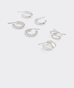 Stainless Steel Hoops - 3 Pairs