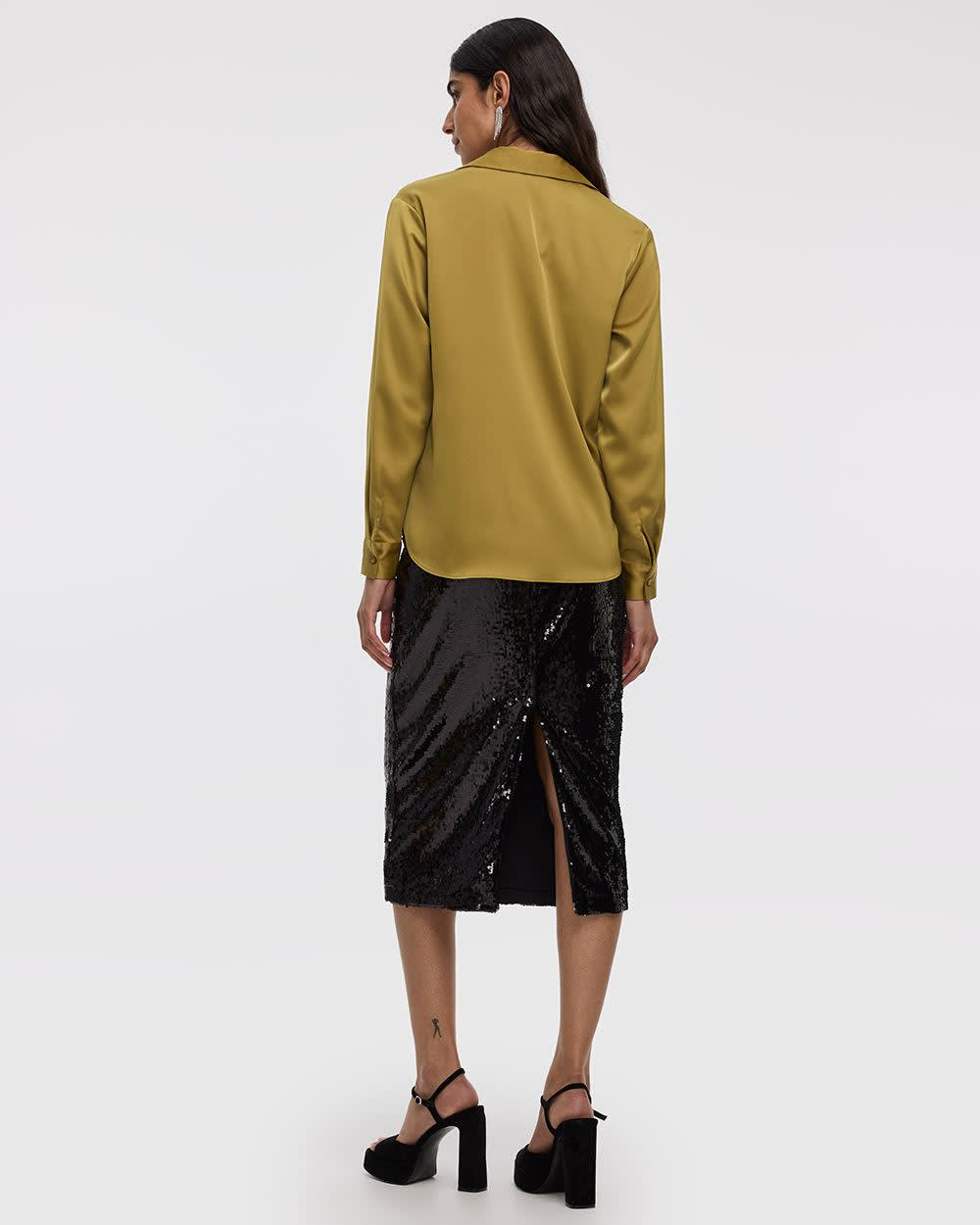 Satin Long-Sleeve Shirt - Image 19