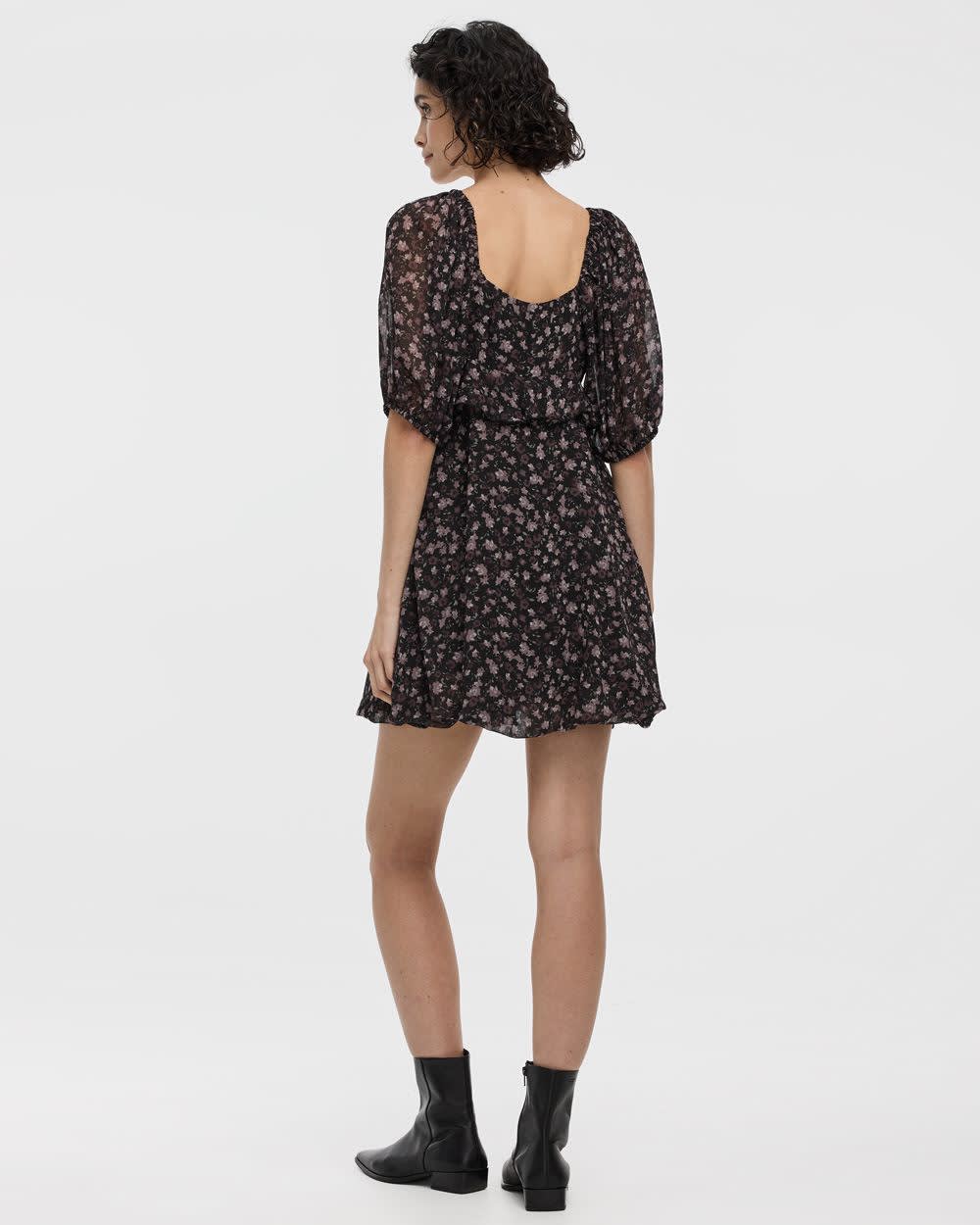 Long-Sleeve Empire Dress with Sweetheart Neckline - Image 2