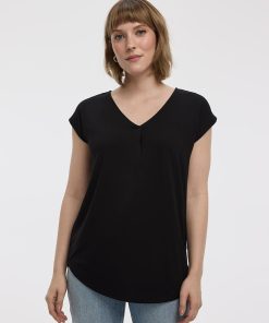 Extended-Sleeve V-Neck Tunic