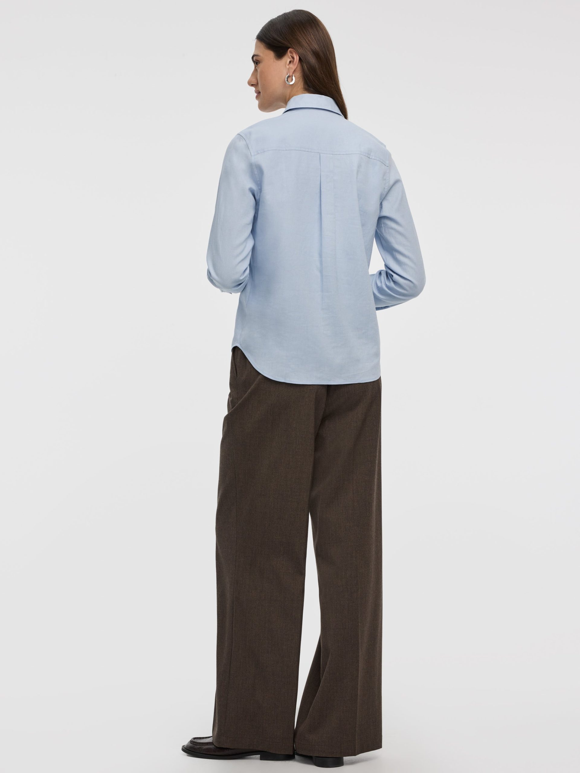 Long-Sleeve Linen-Blend Shirt - Image 3