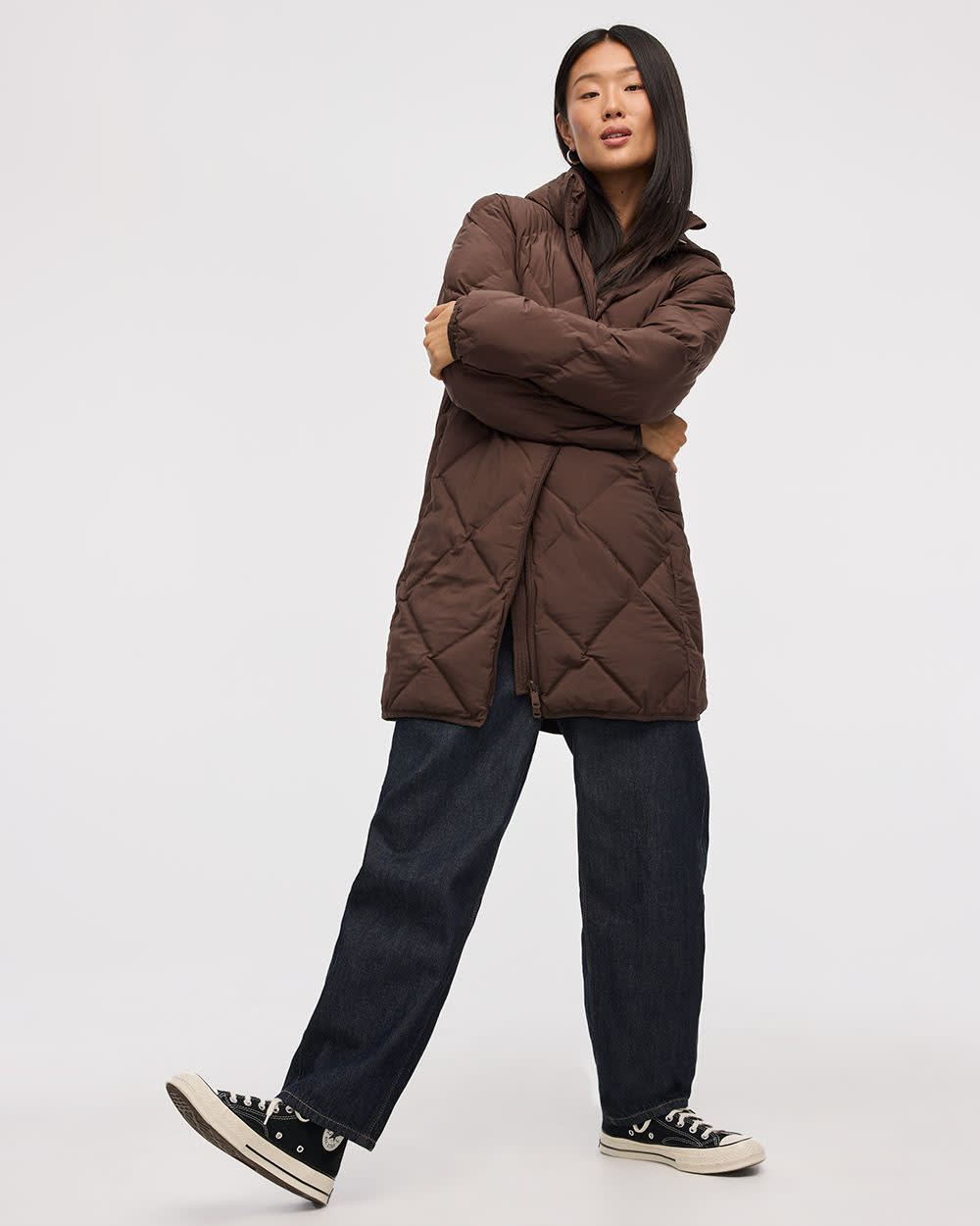 Long Hooded Puffer Jacket - Image 9