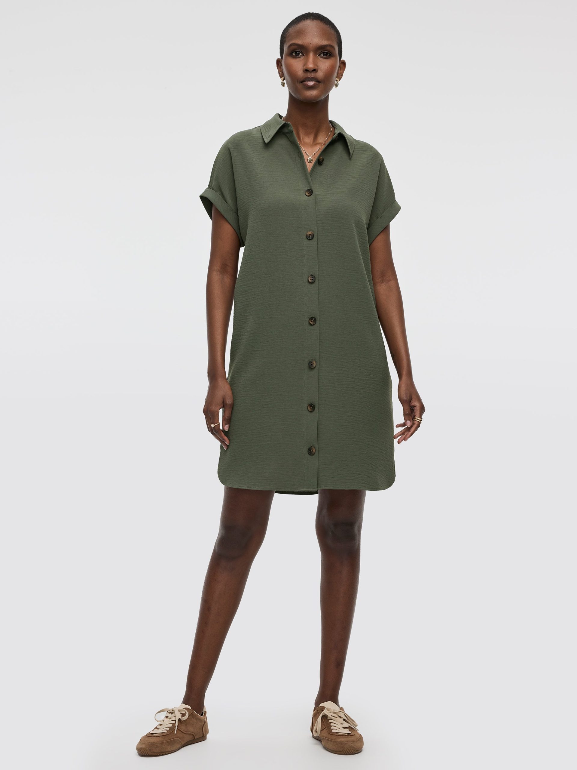 Short-Sleeve Shirt Dress - Image 5