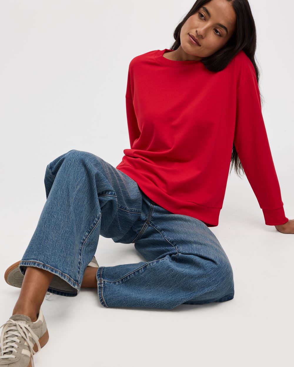 Long-Sleeve Crew-Neck Sweatshirt - R Essentials - Image 31
