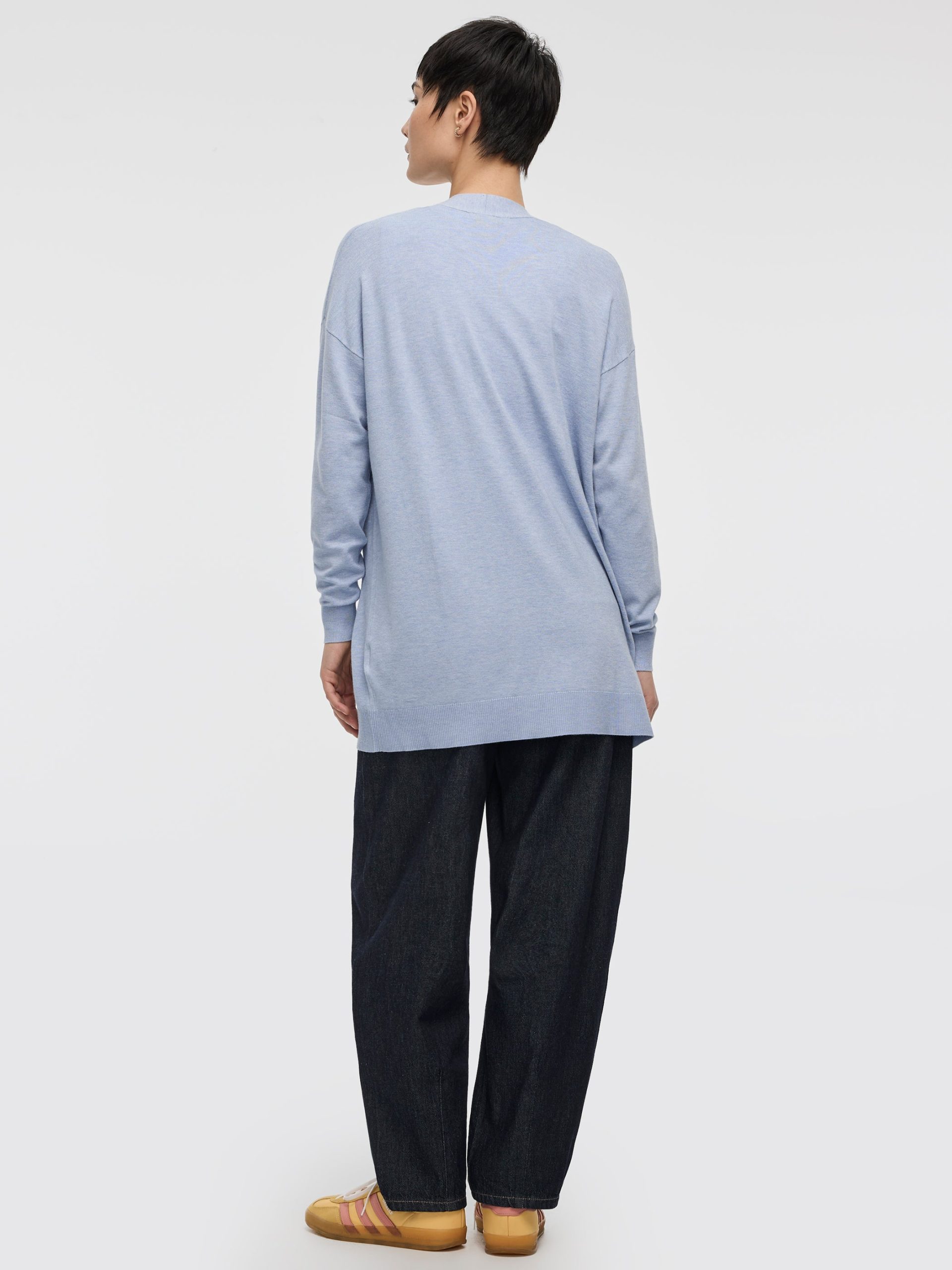 Long-Sleeve Open Cardigan with Pockets - R Essentials - Image 15