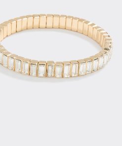 Stretch Baguette Bracelet with Rhinestones