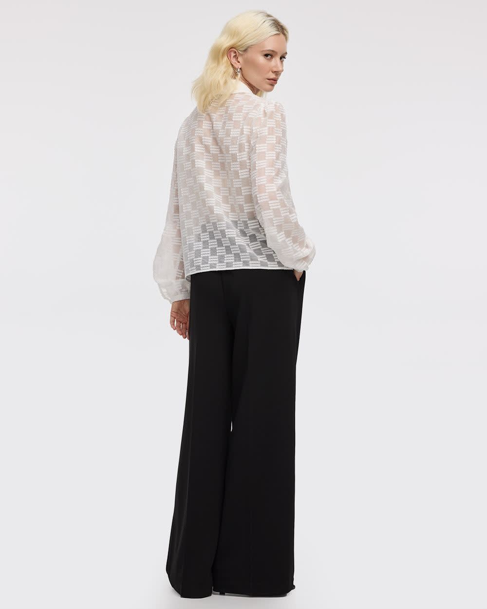 Long-Puffy-Sleeve Blouse - Image 2