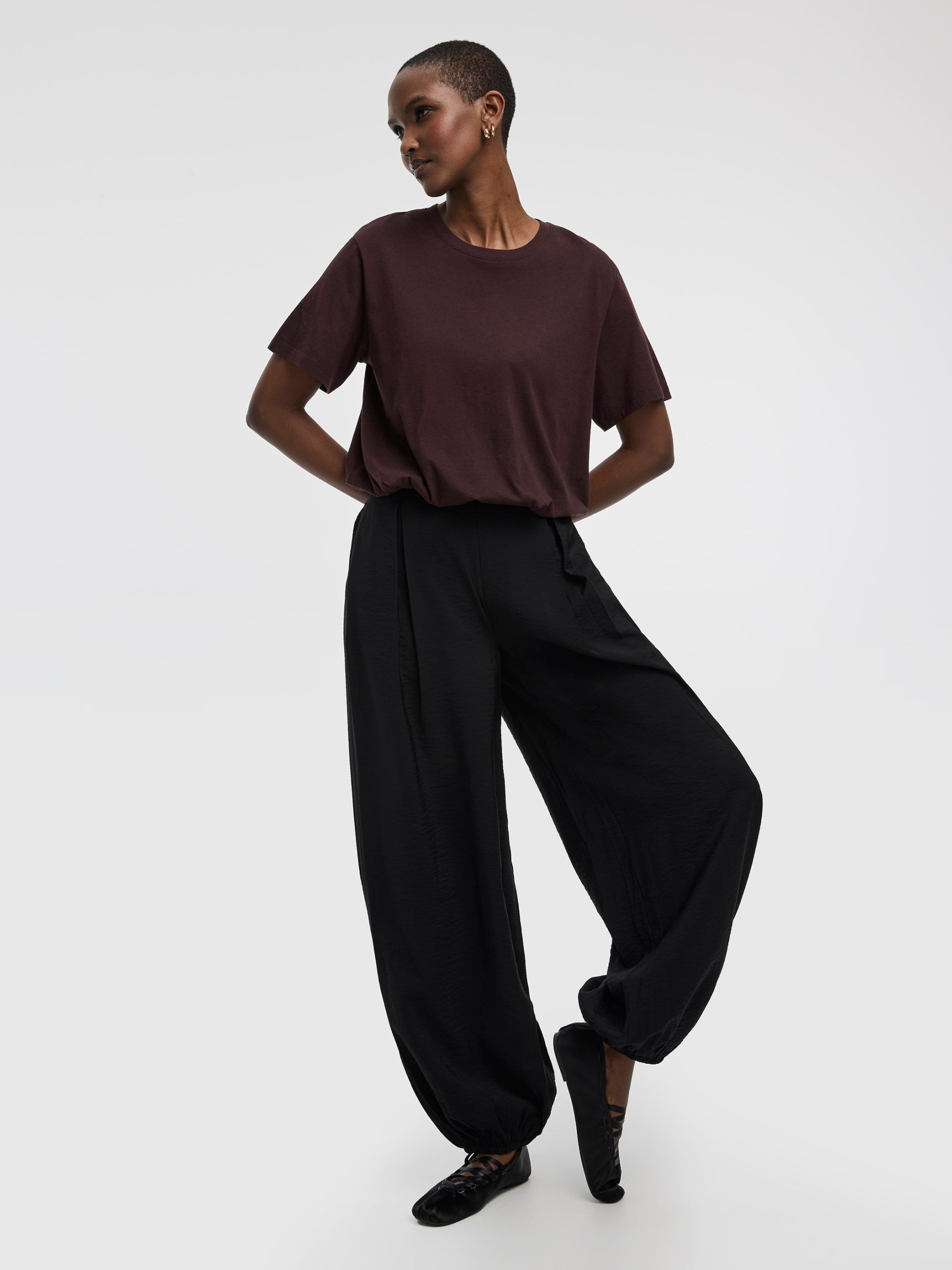 Balloon-Leg High-Rise Pull-On Pant - Image 5