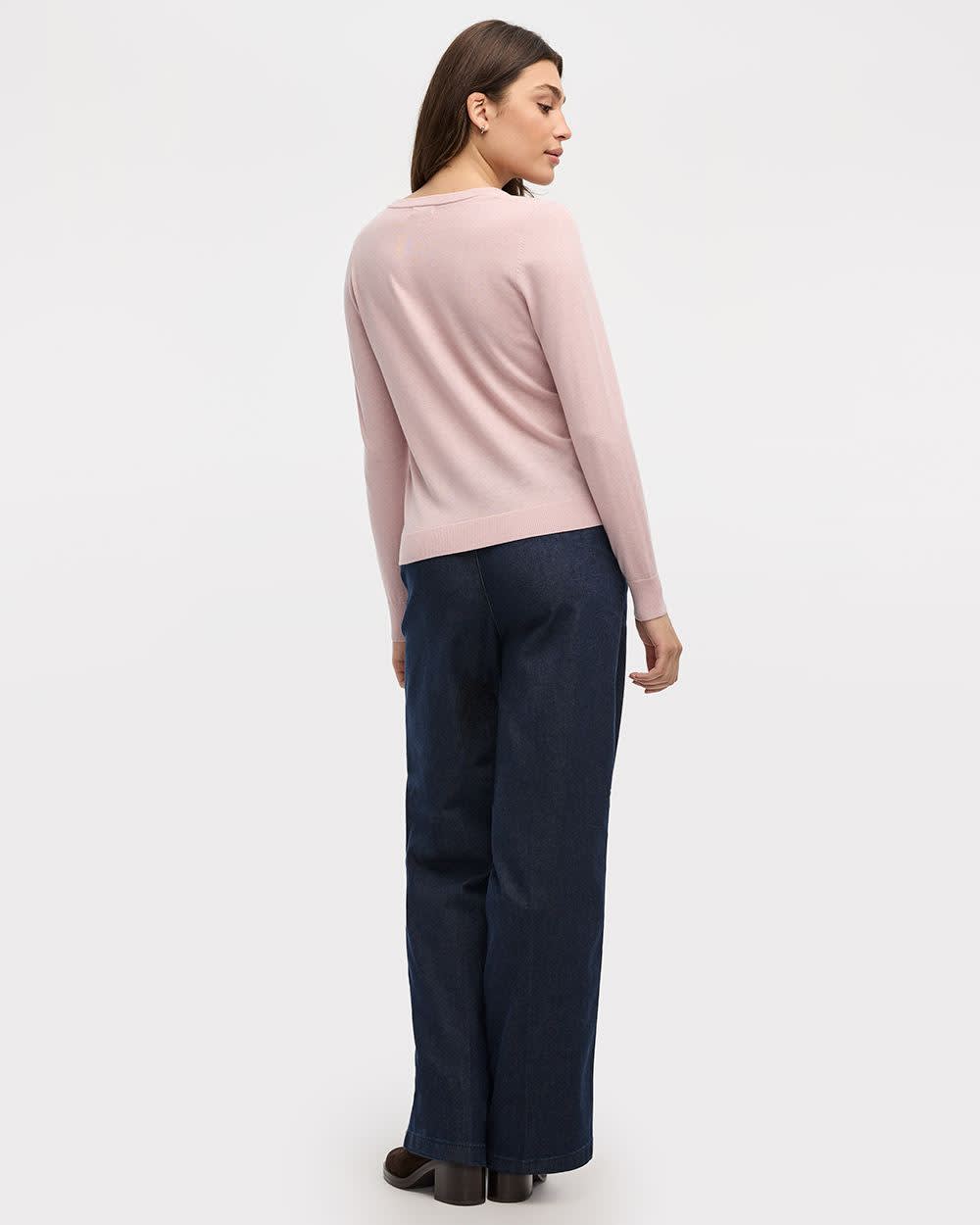Crew-Neck Cardigan - R Essentials - Image 23