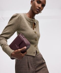 Cashmere-Blend Crew-Neck Cardigan