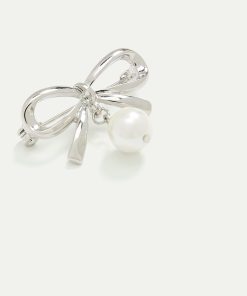 Bow Brooch with Pearl