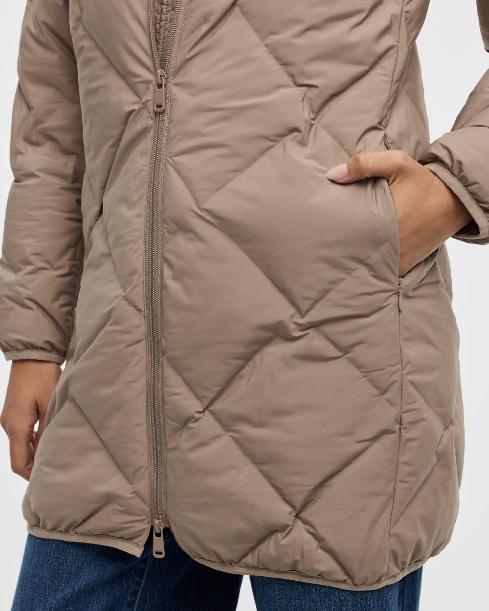 Long Hooded Puffer Jacket - Image 14