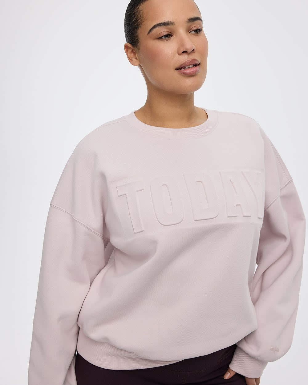 Fleece Embossed Sweatshirt - Hyba - Image 9