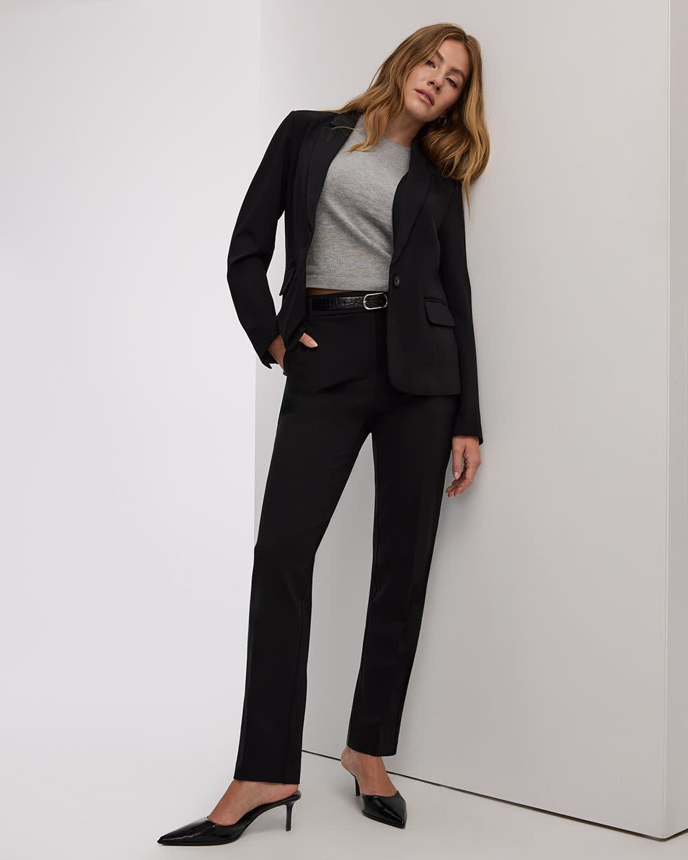 Straight-Leg High-Rise Pants - The Modern Stretch (R) - Image 4
