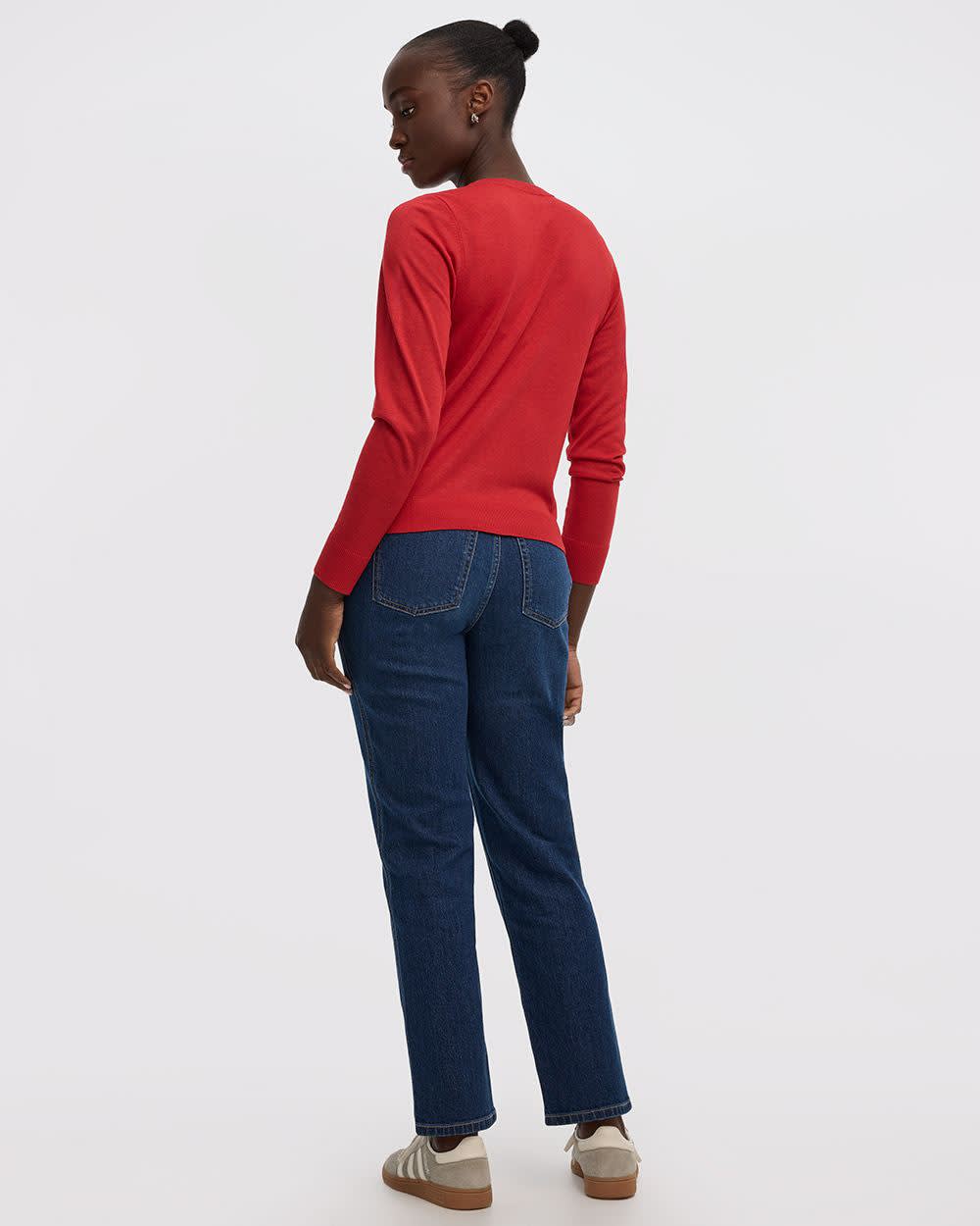 Crew-Neck Cardigan - R Essentials - Image 15