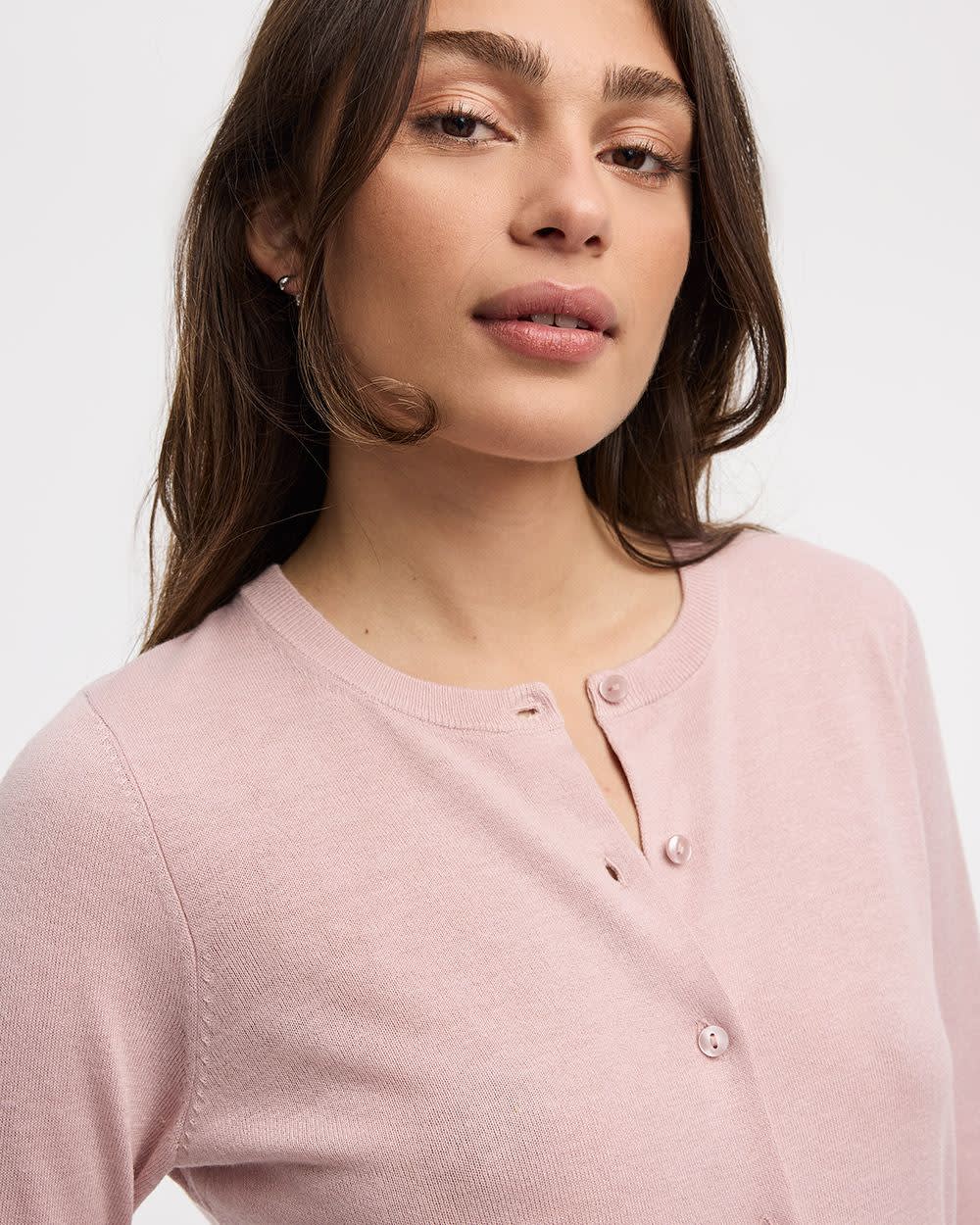 Crew-Neck Cardigan - R Essentials - Image 25