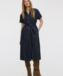 Short-Sleeve Shirt Denim Dress
