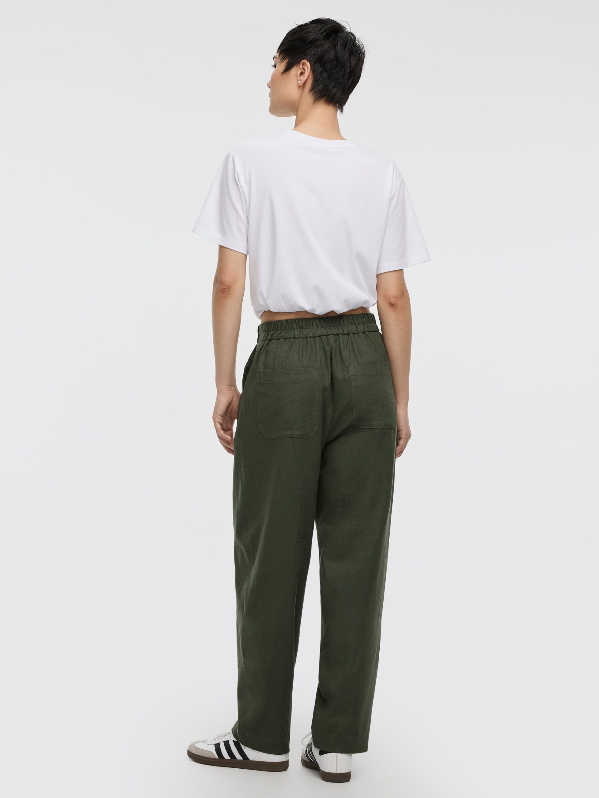 Linen Blend Barrel Pant - Image 9