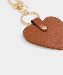 Faux Leather Heart Bag Charm