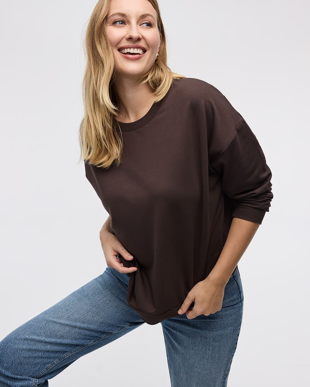 Long-Sleeve Crew-Neck Sweatshirt - R Essentials - Image 7