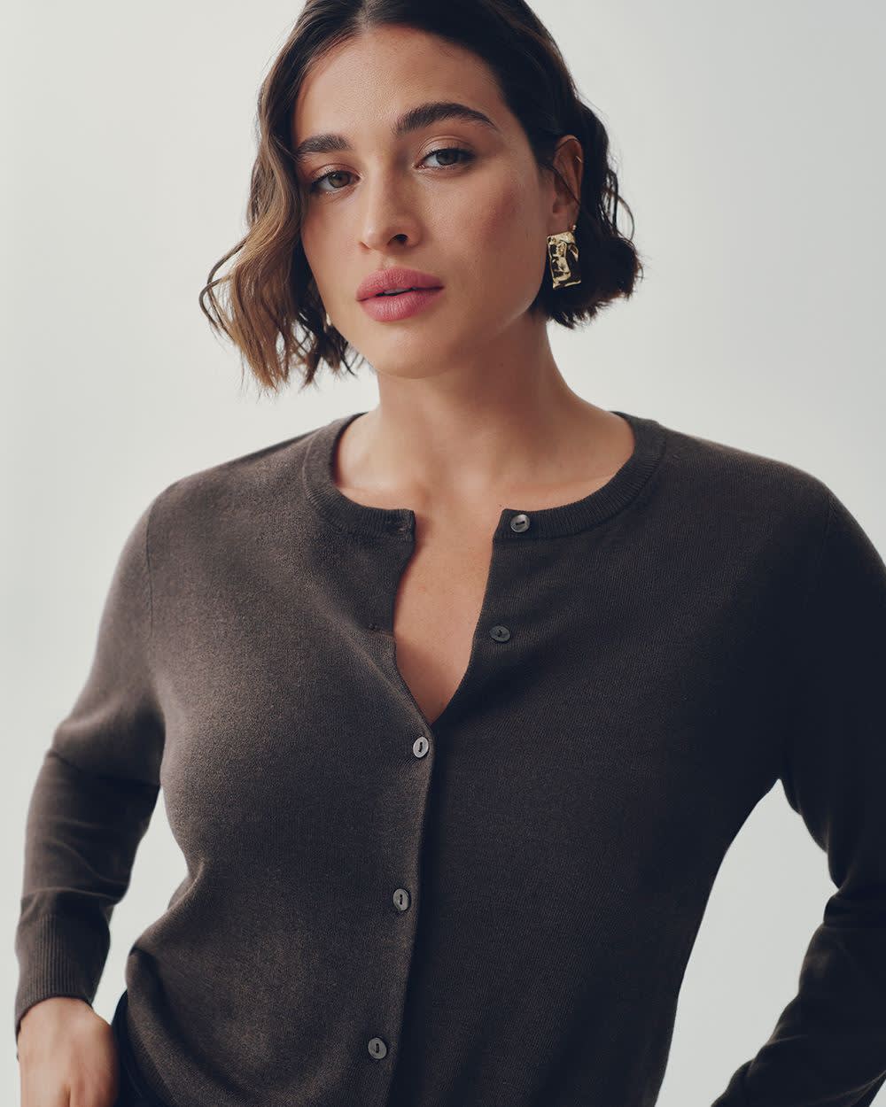 Crew-Neck Cardigan - R Essentials - Image 5