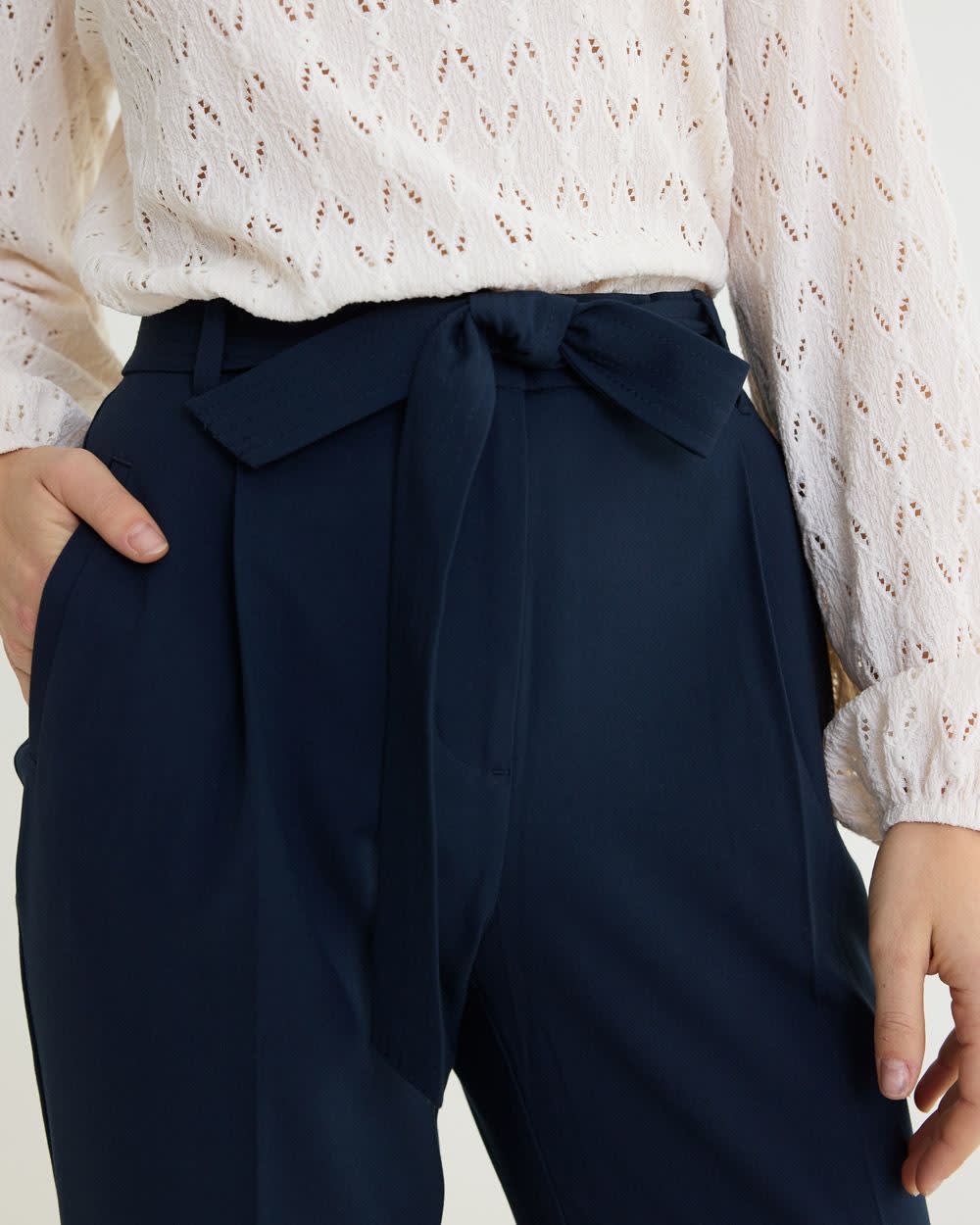 Tapered-Leg High-Rise Pant with Sash - Curvy Fit - The Timeless - Image 10