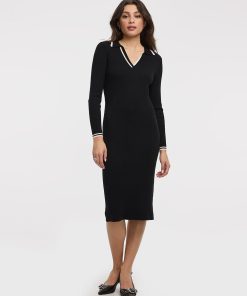 Bodycon Polo Midi Dress