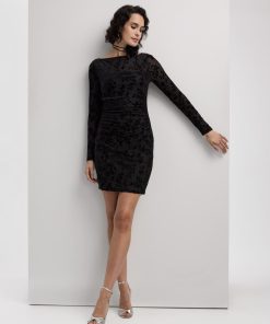 Long-Sleeve Bodycon Mini Dress
