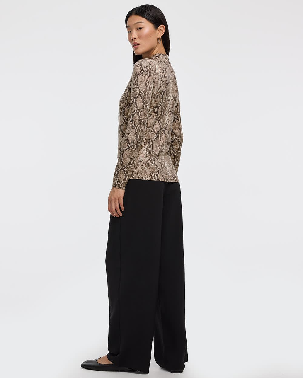 Long-Sleeve Mock-Neck Top - Image 2