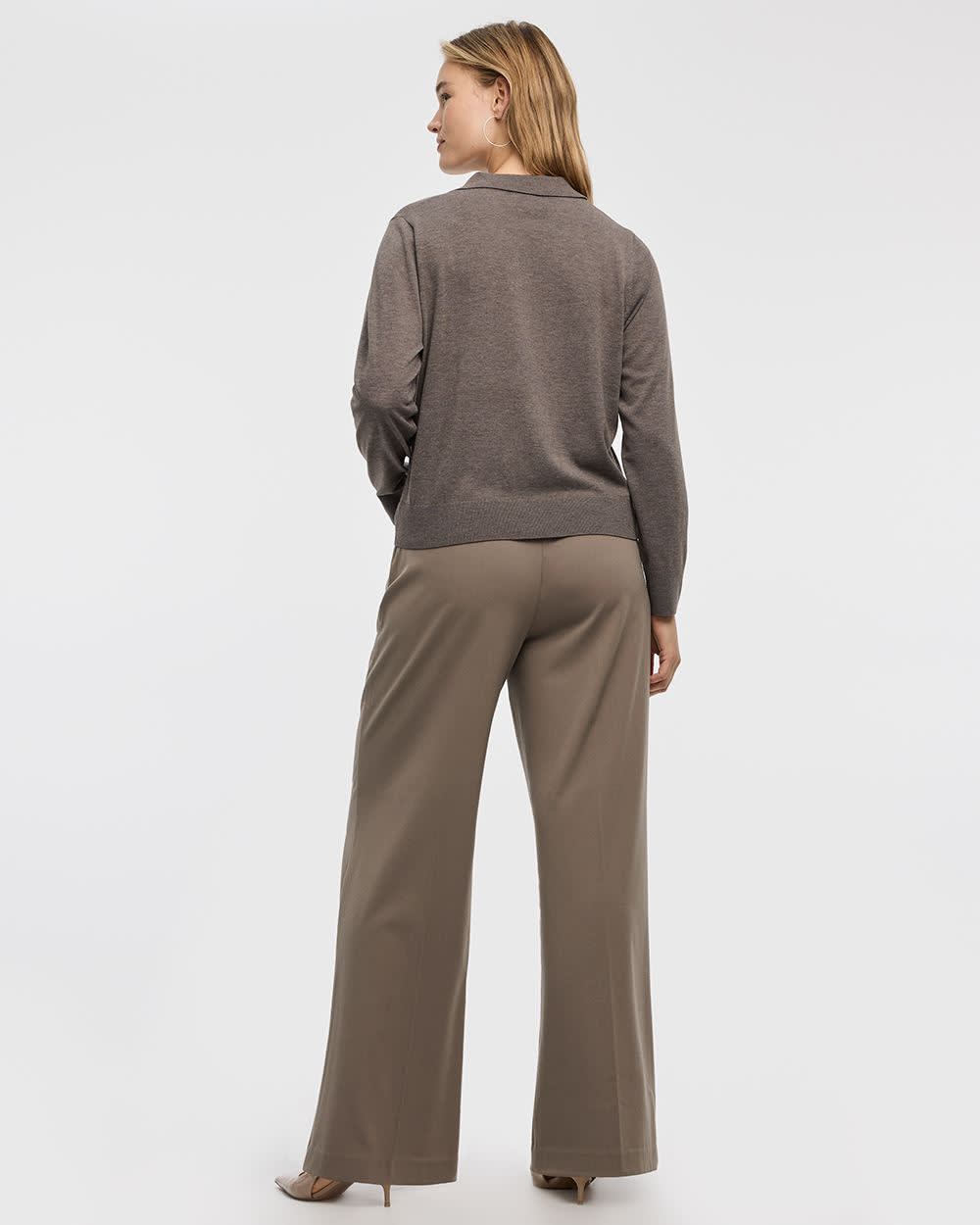 Long-Sleeve Wool-Blend Polo - Image 2