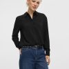 Long-Sleeve Buttoned-Down Blouse