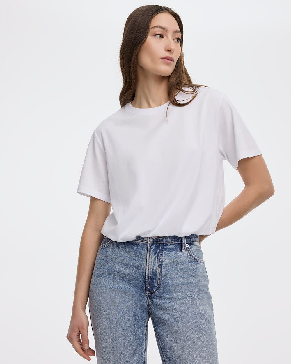 Crew-Neck Tee with Bubble Hem - Image 7