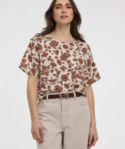 Crew-Neck T-Shirt Blouse