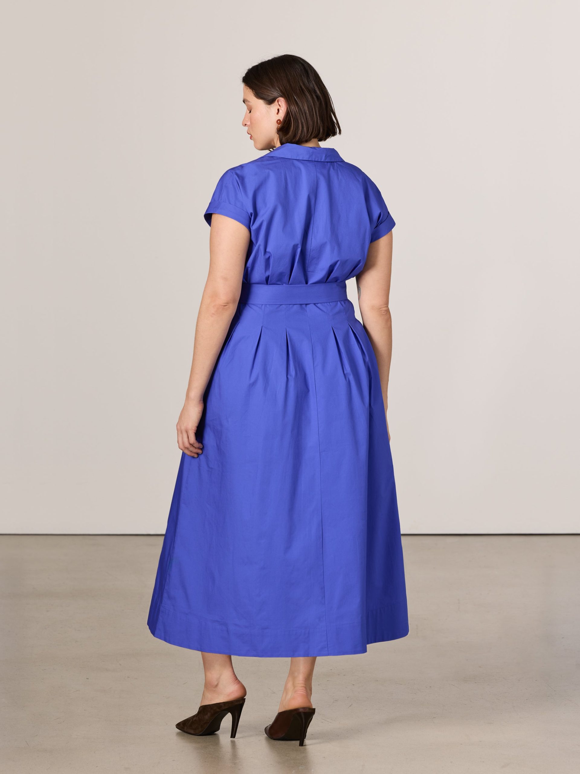 Cap-Sleeve Belted Shirtdress - Image 3
