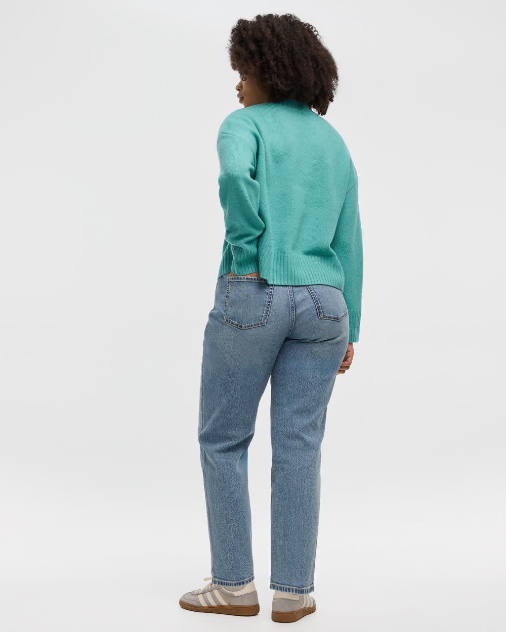 Long-Sleeve Mock-Neck Loose Pullover - Image 10