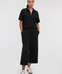 Cropped Wide-Leg Pants - HYLUX Hyba