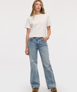 Flare-Leg Mid-Rise Jean