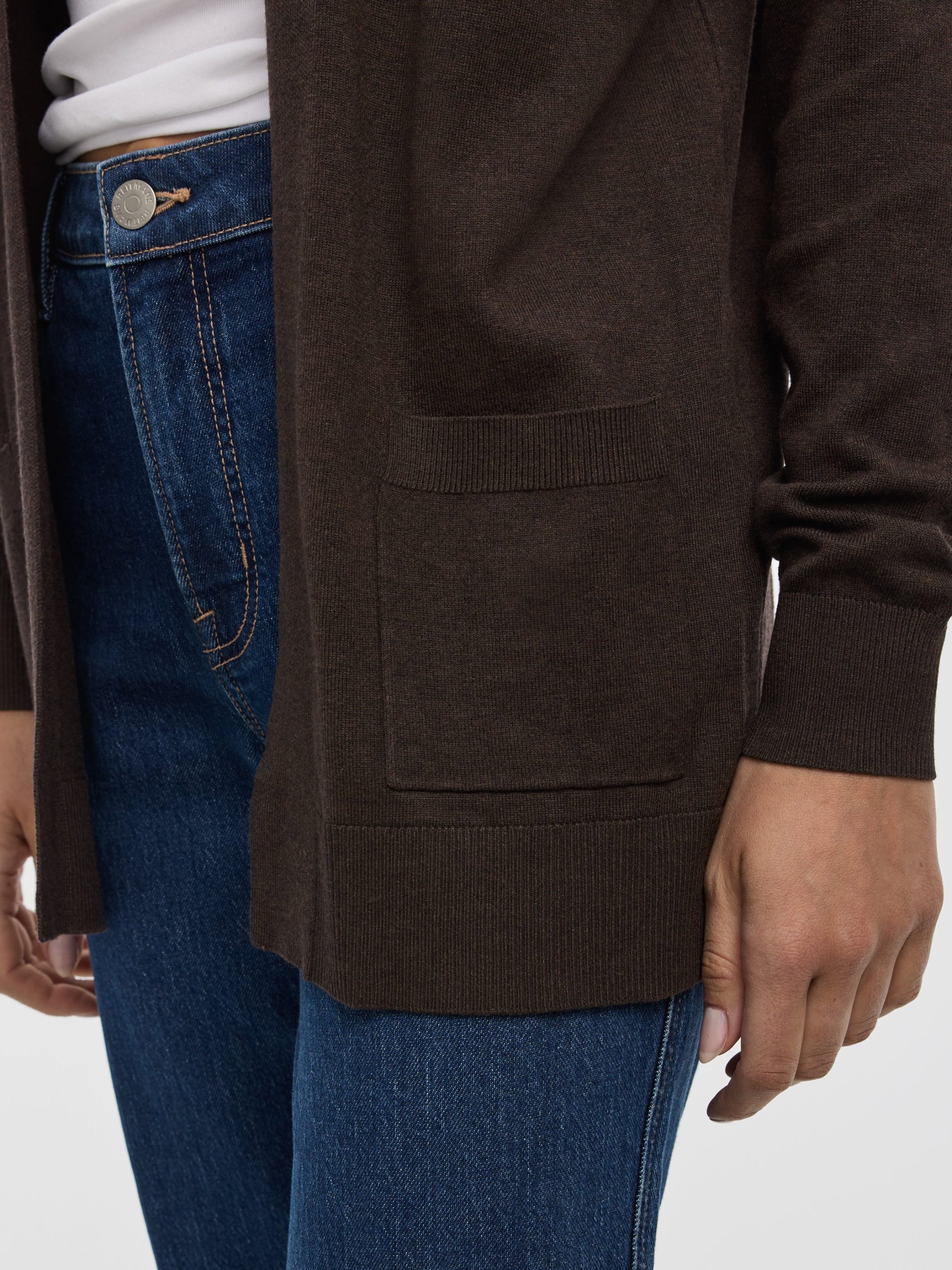 Long-Sleeve Open Cardigan with Pockets - R Essentials - Image 6