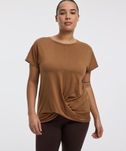 Crew-Neck T-Shirt with Twisted Front - Hyba
