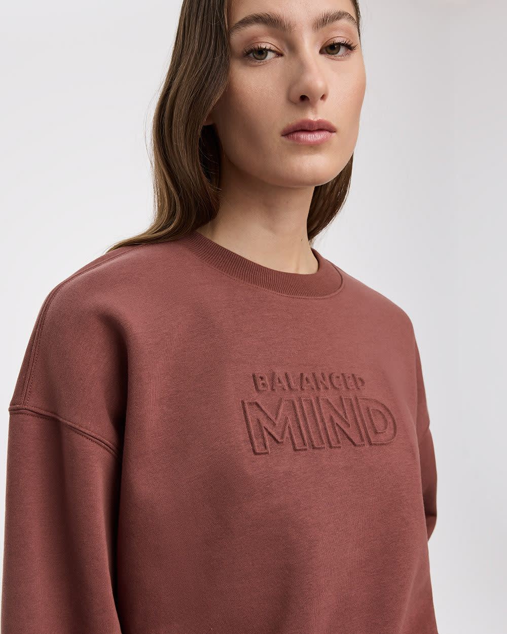 Fleece Embossed Sweatshirt - Hyba - Image 4