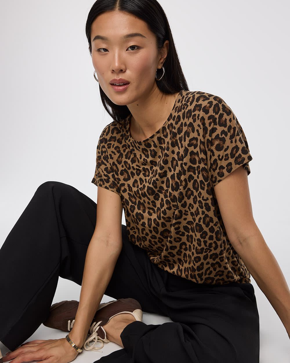 Short-Dolman-Sleeve Boat-Neck T-Shirt - Image 11