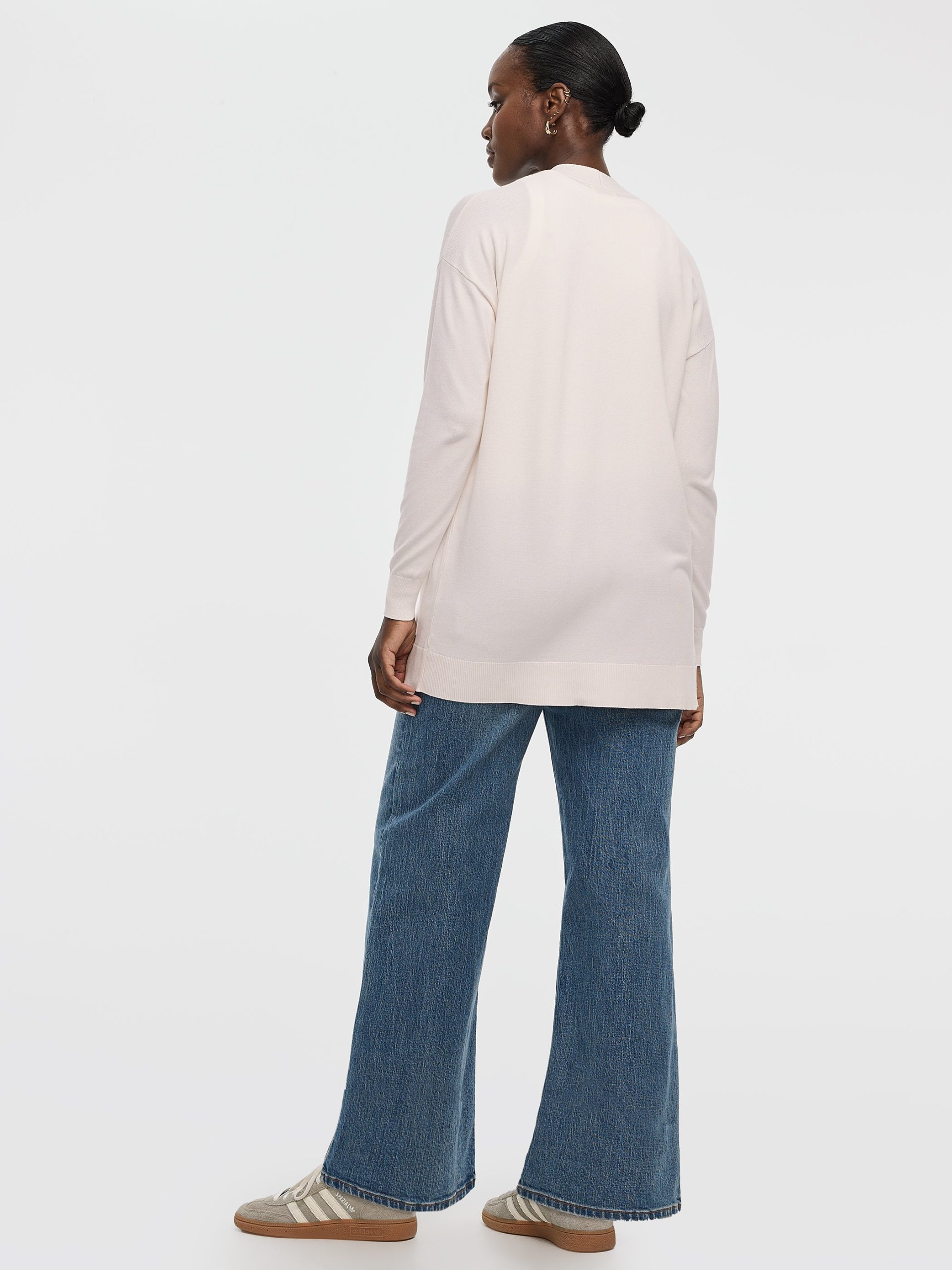 Long-Sleeve Open Cardigan with Pockets - R Essentials - Image 3