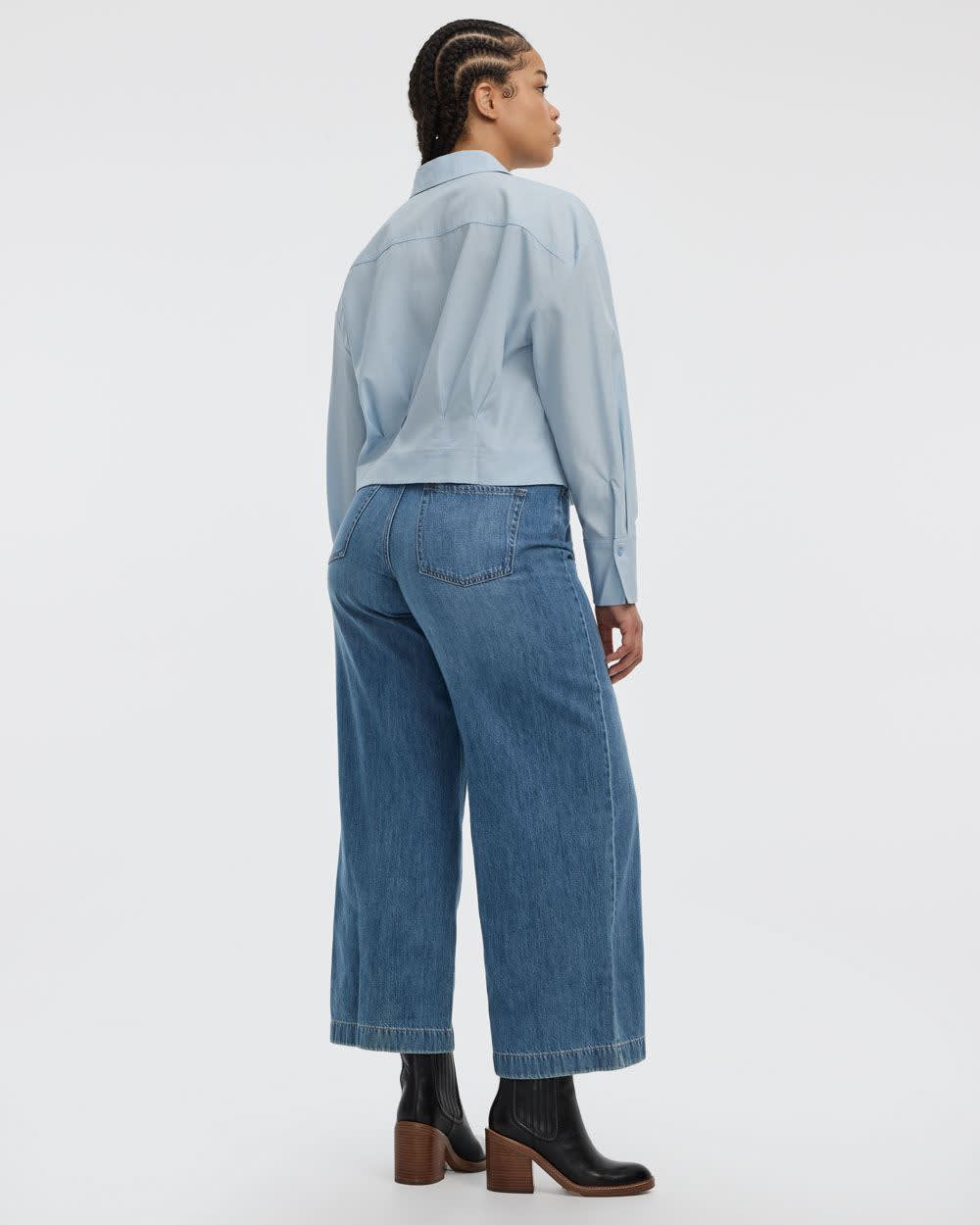 Long-Sleeve Shirt with Cinched Waist - Image 7