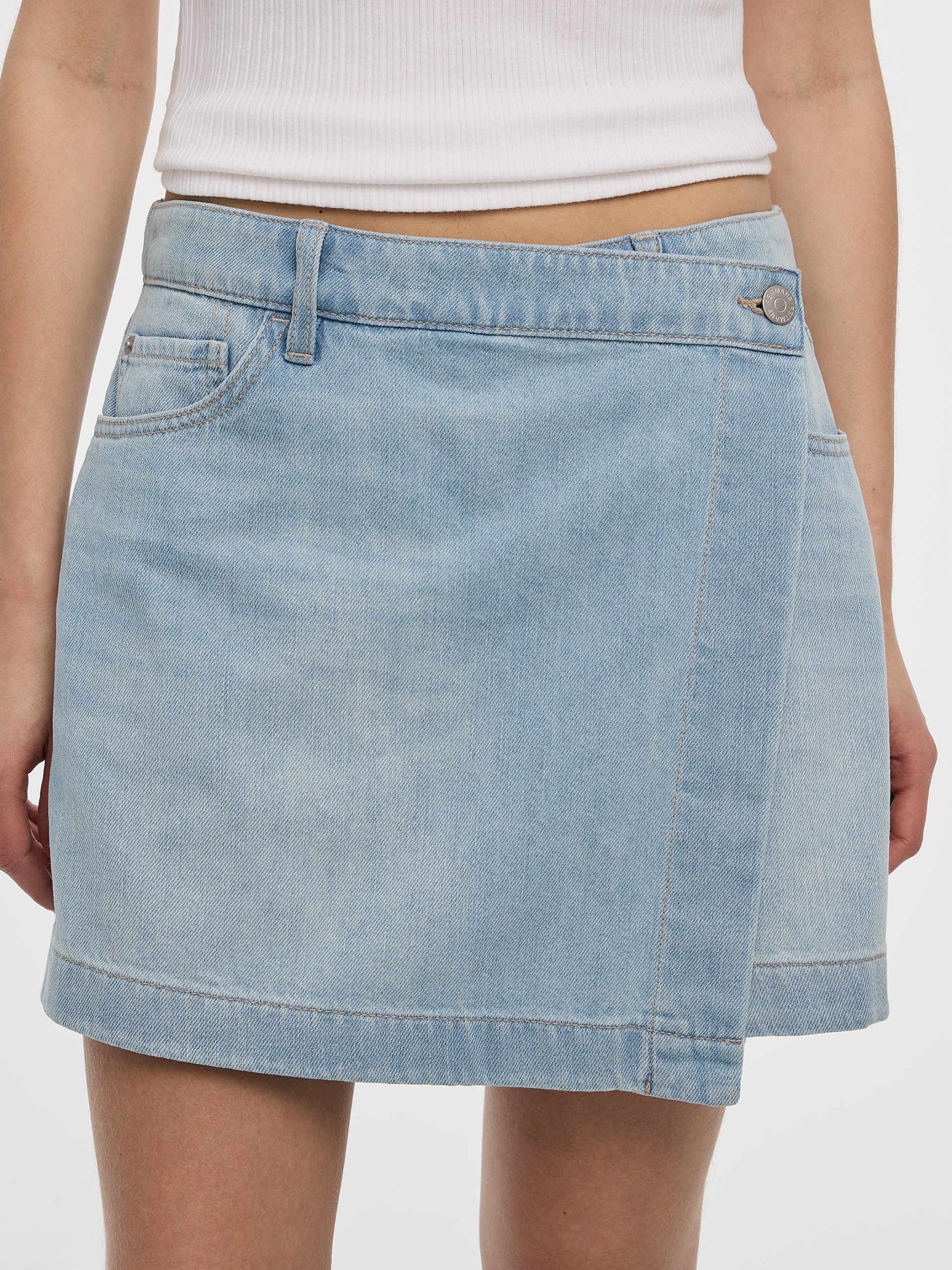 Denim Wrap Skort - Image 2