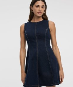 Sleeveless Mini Denim Dress