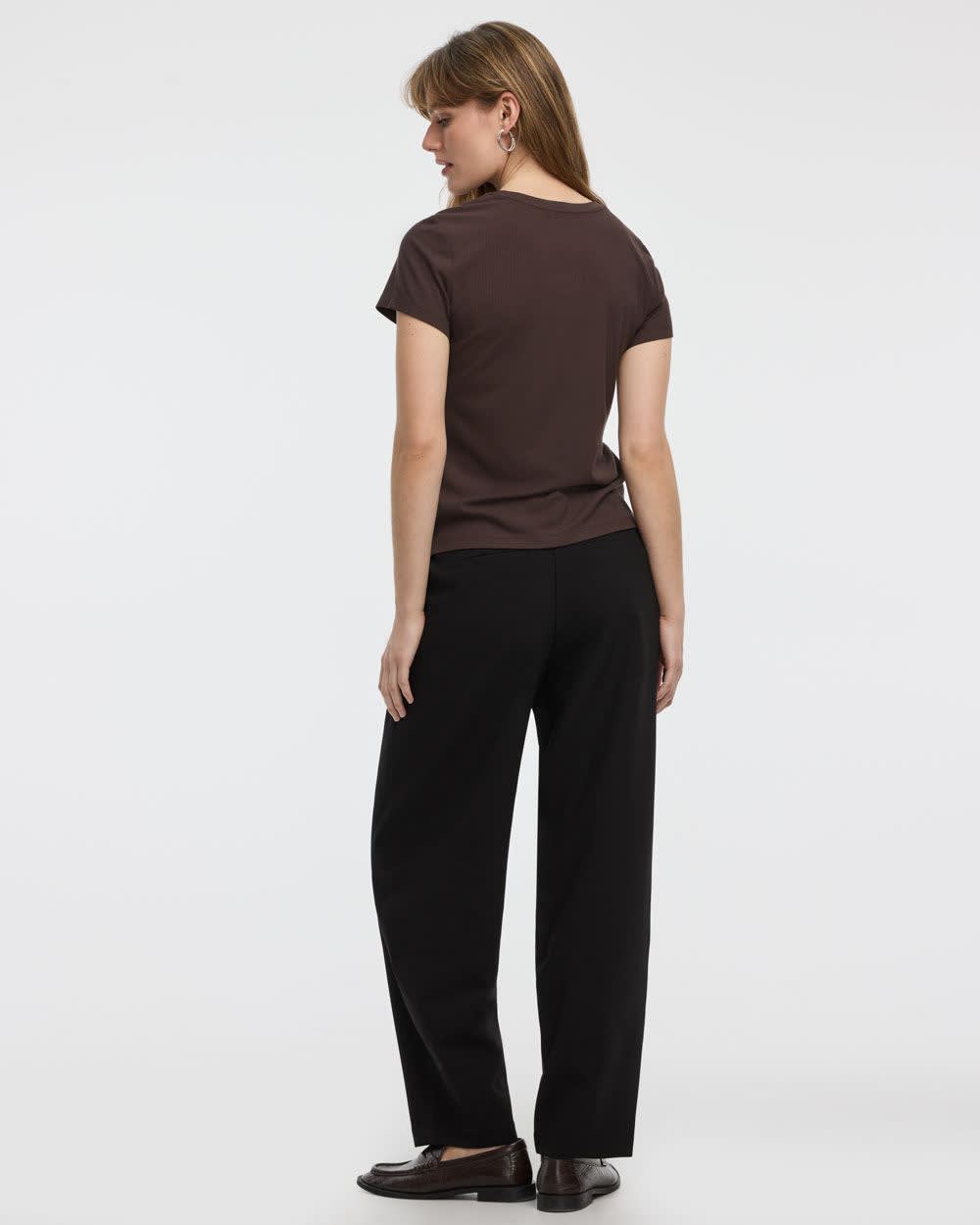 Fitted Crew-Neck Ribbed T-Shirt - R Essentials - Image 6