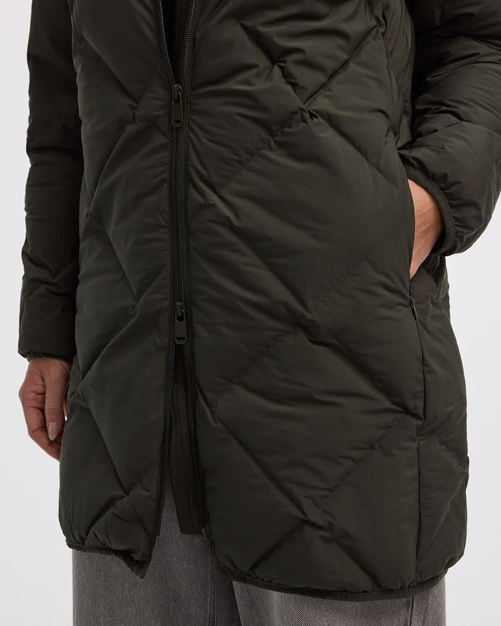 Long Hooded Puffer Jacket - Image 25