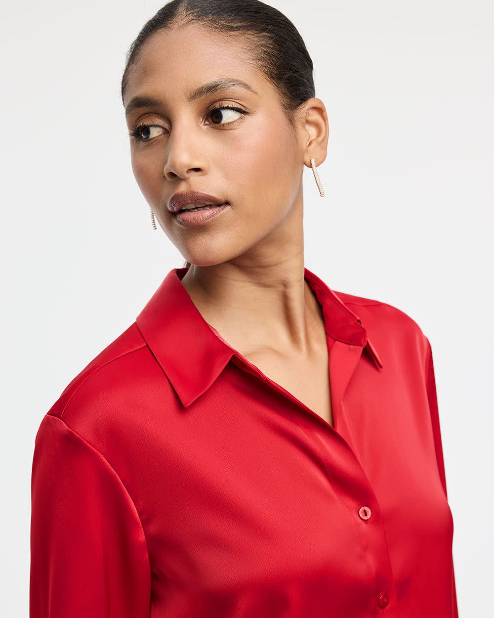 Satin Long-Sleeve Shirt - Image 26