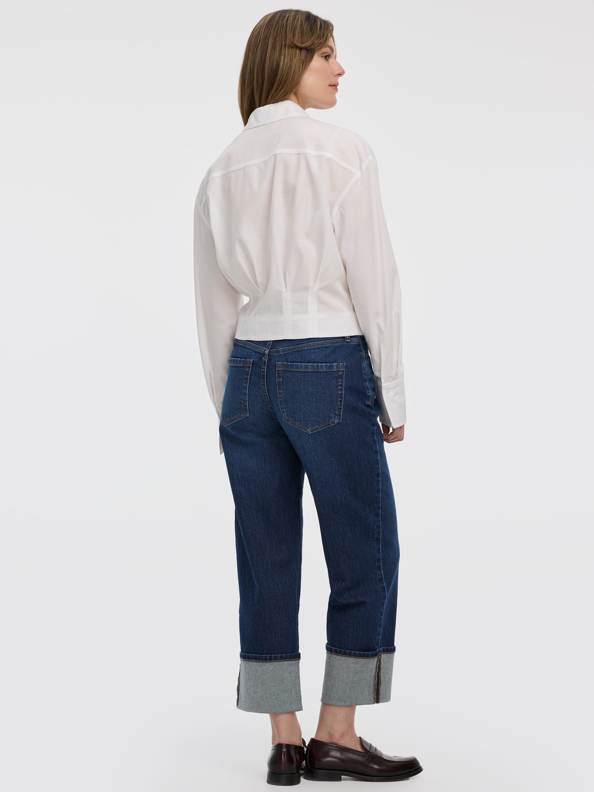 Long-Sleeve Shirt with Cinched Waist - Image 3